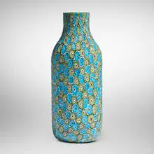Murrine vase by Fratelli Toso, 1961-65, fused glass murrines, sold Dec 2024