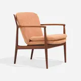 Delegates chair by Finn Juhl, 1951, walnut, upholstery, sold Nov 2024