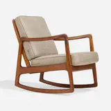 Ole Wanscher, Rocking chair, model FD-120, c. 1955, teak, upholstery