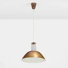 Ceiling lamp, model K 2-20 by Paavo Tynell, c. 1955, copper, glass, sold Nov 2024