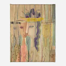 Martta Taipale, Tapestry, c. 1960, hand-woven fibers and metal foil