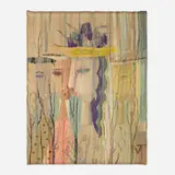 Martta Taipale, Tapestry, c. 1960, hand-woven fibers and metal foil