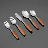 Jens Quistgaard, Fjord flatware service, stainless steel, teak