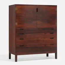 Svend Langkilde, Cabinet, c. 1965, rosewood, brass