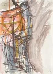 Ohne Titel by Per Kirkeby, 1979, Aquarell und Ölkreide auf Papier, sold Nov 2021