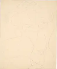 Henri Laurens, Femmes, Um 1940, Bleistift auf dünnem Papier