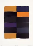 Sean Scully, Blue Fold, 2007, Farblithographie auf Velin