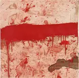 Hermann Nitsch, Ohne Titel, 1987, Öl und Blut auf Karton