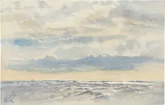 Walter Leistikow, Meeresküste, Aquarell auf Papier