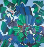 Ulrich Knispel, Steinerne Rose, 1966, Öl auf Leinwand
