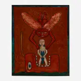 Edwin Scheier, Untitled, 1982, encaustic and sand on board