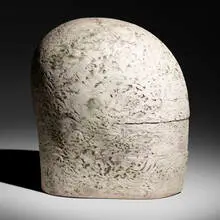 White Helmet by Fritz Vehring, 1994, glazed stoneware, sold Sep 2020