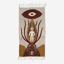 Edwin Scheier, tapestry, c. 1970, hand-woven wool