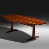 George Nakashima, Boat-Shaped Trestle dining table