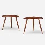 Wohl tables, pair by George Nakashima, 1958, American black walnut, sold Sep 2020