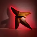 Bird of Paradise by Wendell Castle, 1996, polychromed wood, bird's-eye maple, mahogany, neon, sold Sep 2020