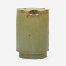 ikebana vase by Otto Natzler, 1981, glazed stoneware, sold Sep 2020