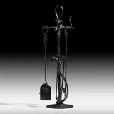 Albert Paley, Forged Fireplace Tools, 2006, forged, formed and fabricated steel with a blackened finish