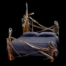 Albert Paley, Paley Bed, 1996, forged and fabricated steel with natural patina and satin finish