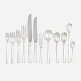 Allan Adler, Sunset flatware service, c. 1969, sterling silver