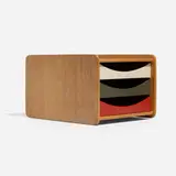 Børge Mogensen, Desk organizer, c. 1965, oak, lacquered wood