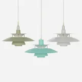 Poul Henningsen, PH5 pendants lamps, set of three