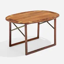 Svend Langkilde, Tray table, c. 1960, rosewood, brass