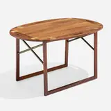 Svend Langkilde, Tray table, c. 1960, rosewood, brass