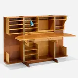 Mummenthaler and Meier, Magic Box desk, c. 1955, teak, steel, brass