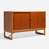 Børge Mogensen, Cabinet, c. 1955, oak, teak, steel