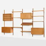 Poul Cadovius, Storage system, c. 1970, teak, glass