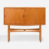 Aksel Bender Madsen and Ejner Larsen, Rare cabinet, c. 1959, teak, ebony