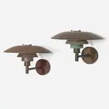 PH 4/3 wall lamps, pair by Poul Henningsen, copper, lacquered copper, sold Nov 2024