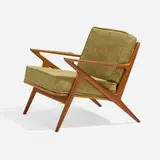 Poul Jensen, Z lounge chair, c. 1960, teak, upholstery