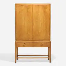 Frits Henningsen, Cabinet, c. 1950, oak, brass