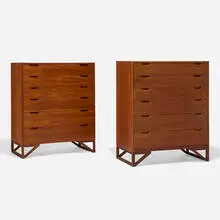 Svend Langkilde, Cabinets, pair, c. 1960, teak