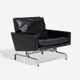 PK 31/1 lounge chair by Poul Kjærholm, 1958, leather upholstery, steel, sold Nov 2024