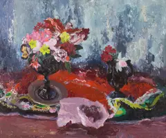 Mary Armour Rsa Rsw, Still life with Fuchsia