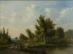 Cart on a country road by Patrick Nasmyth, offered Nov 2016
