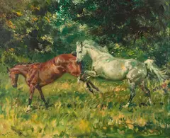 'High spirits' by Michael Lyne, oil on canvas, sold Oct 2016