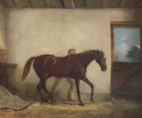 John Ferneley, Pickle and a groom in a stable, oil on canvas