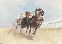 Under Pressure by John Rattenbury Skeaping Ra, gouache, sold Oct 2016
