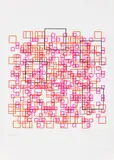 Herbert W. Franke, Quadrate, 1967, Farbserigrafie auf festem Papier