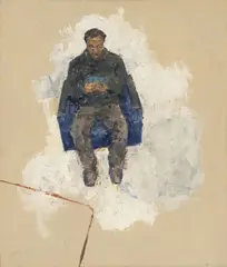 Steven Black, Sitzender, 2003, Öl auf Leinwand