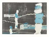 Neo Rauch, Löschung, 1996, Lichtdruck auf Papier