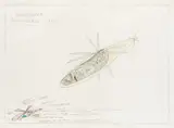 Panamarenko, Helicopter „Sir George Cayley, 1972, Farbserigrafie auf Papier