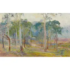 Walter Withers, (Eltham Landscape), oil on canvas on panel
