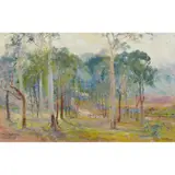 Walter Withers, (Eltham Landscape), oil on canvas on panel