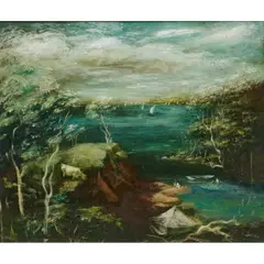 William Dobell, Creek at Lake Macquarie, c.1949, oil on board