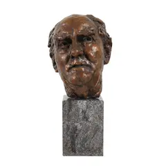 John Dowie, Bust of Sir Hans Heysen, bronze with marble base